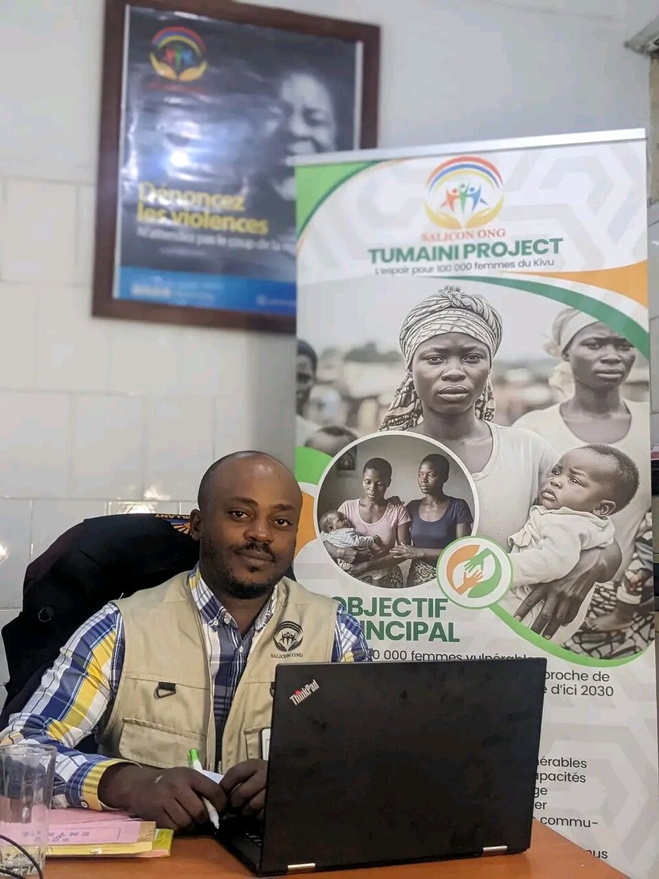 Le bureau du projet Tumaini, à Goma, SALICON RDC.