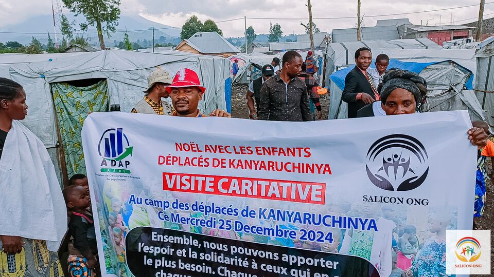 La banderole de la visite caritative du 25 décembre 2024, SALICON RDC.