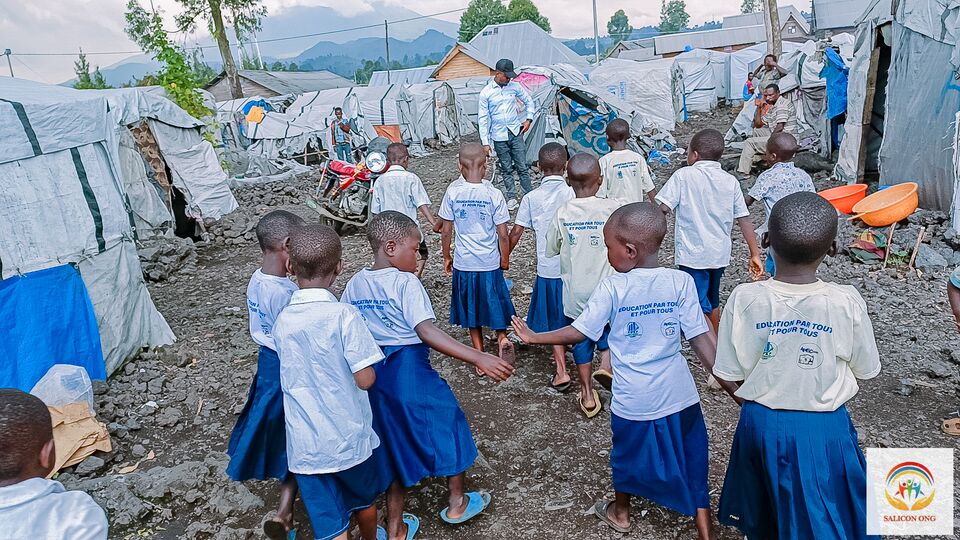 L’esplanade du camp pendant l’activité, SALICON RDC.